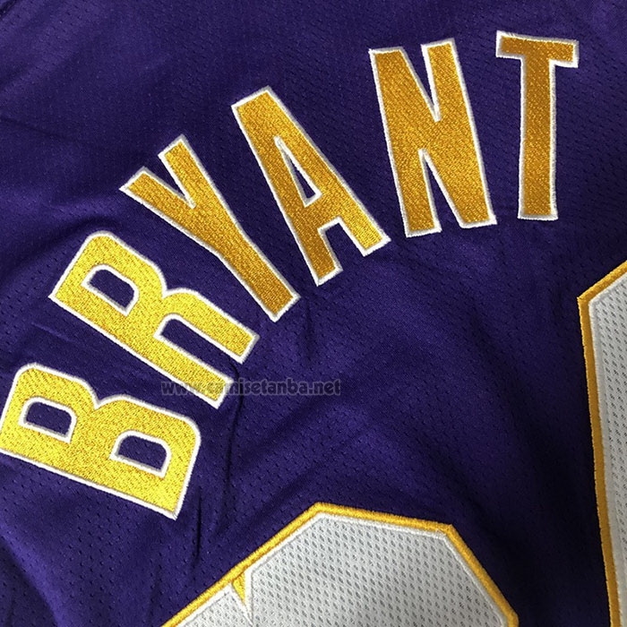 Camiseta Los Angeles Lakers Kobe Bryant #24 60th Anniversary Mitchell & Ness 2007-08 Violeta